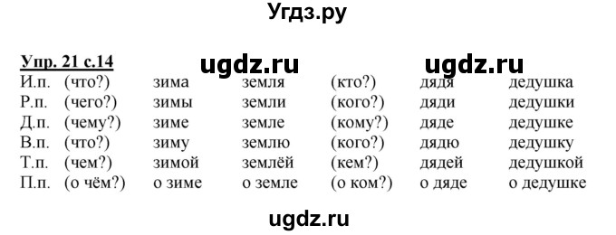 ГДЗ (Решебник) по русскому языку 3 класс А.В. Полякова / часть 2 (номер) / 21