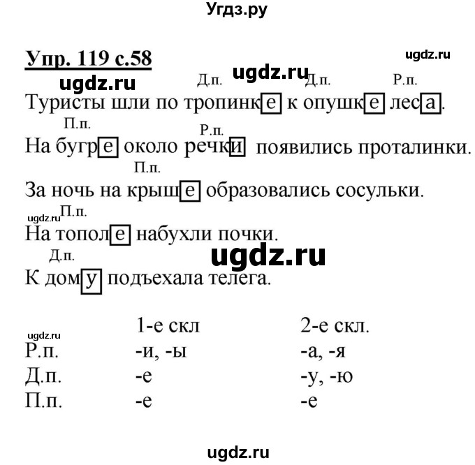 ГДЗ (Решебник) по русскому языку 3 класс А.В. Полякова / часть 2 (номер) / 119