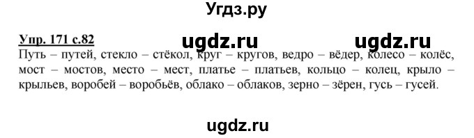 ГДЗ (Решебник) по русскому языку 3 класс А.В. Полякова / часть 2 (номер) / 171