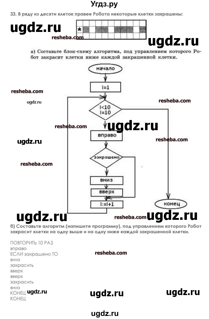 ГДЗ (решебник) по информатике 7 класс (икт рабочая тетрадь) Л.Л. Босова / глава 3 номер / 33