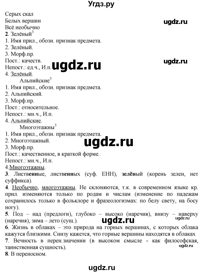 ГДЗ (Решебник к учебнику 2022) по русскому языку 7 класс Е.А. Быстрова / часть 1 / упражнение / 121 (121)(продолжение 2)