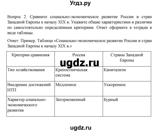 ГДЗ (Решебник к учебнику 2022) по истории 9 класс Арсентьев Н.М. / §1 / думаем, сравниваем, размышляем / 2