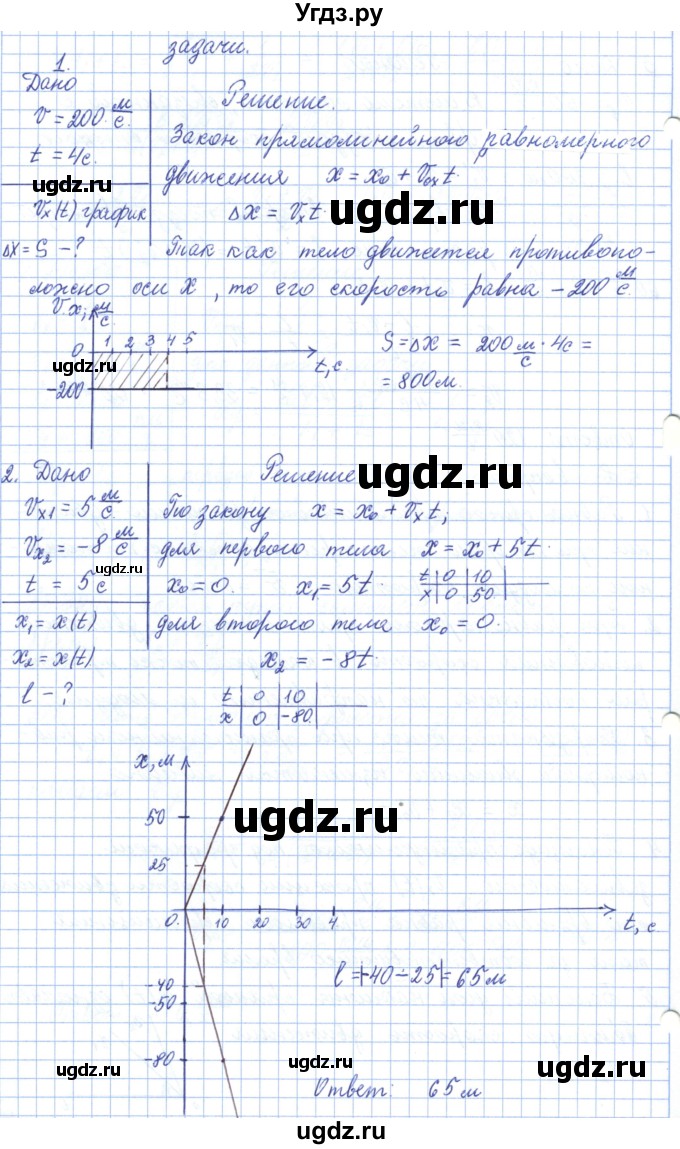 ГДЗ (Решебник) по физике 10 класс Касьянов В.А. / задачи в параграфах номер / 8
