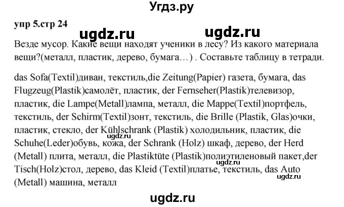 ГДЗ (Решебник к учебнику Wunderkinder) по немецкому языку 9 класс (Wunderkinder) Радченко Ю.А. / страница / 24(продолжение 2)