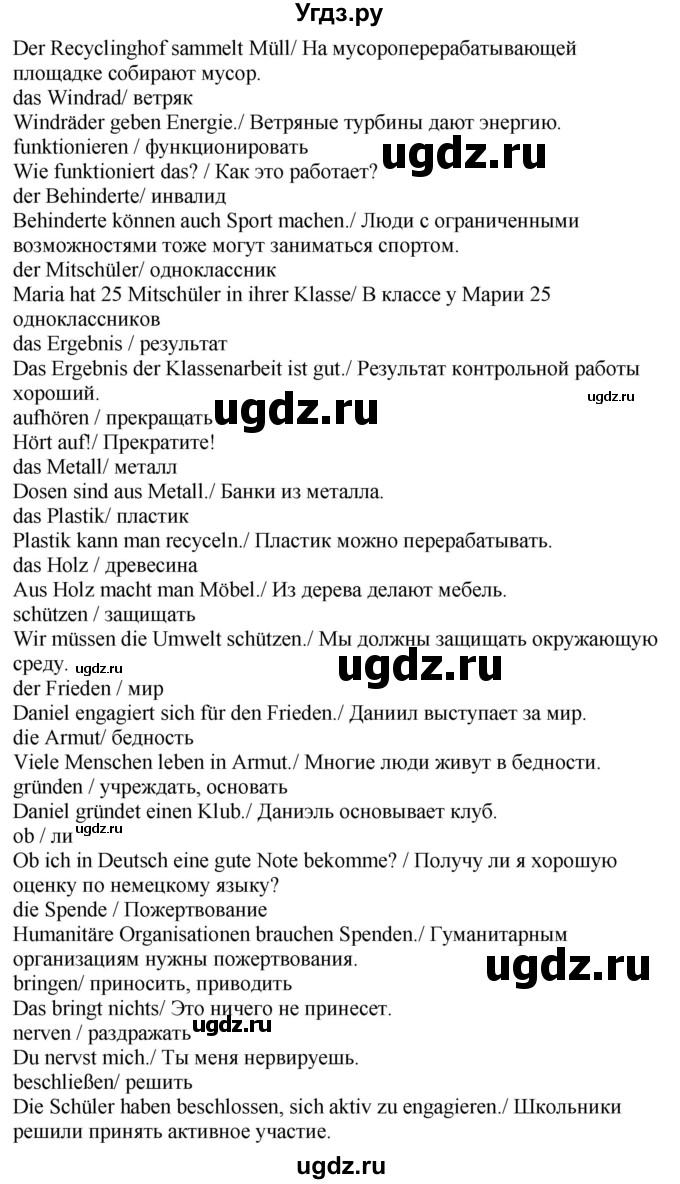 ГДЗ (Решебник к учебнику Wunderkinder Plus) по немецкому языку 9 класс (Wunderkinder) Радченко Ю.А. / страница / 21(продолжение 2)