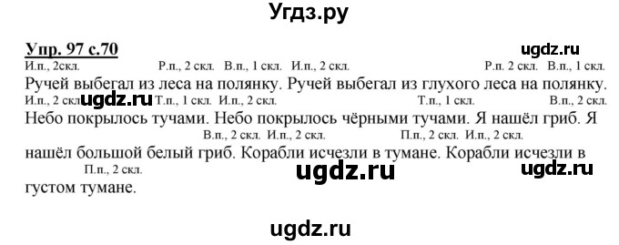 ГДЗ (Решебник) по русскому языку 4 класс Полякова А.В. / часть 1. упражнение / 97