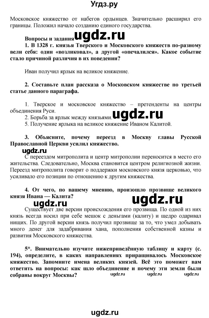 ГДЗ (Решебник) по истории 6 класс Баранов П.А. / параграф § / 24(продолжение 2)