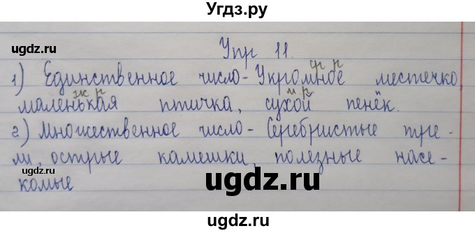 ГДЗ (Решебник) по русскому языку 2 класс (рабочая тетрадь) Песняева Н.А. / часть 2. упражнение / проверочное задание / 11