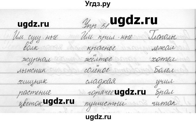 ГДЗ (Решебник) по русскому языку 2 класс Полякова А.В. / часть 2. упражнение / 51