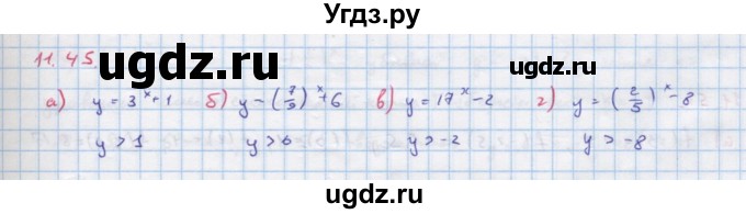 ГДЗ (Решебник к задачнику) по алгебре 11 класс (Учебник, Задачник ) Мордкович А.Г. / § 11 номер / 11.45