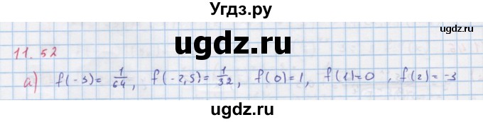 ГДЗ (Решебник к задачнику) по алгебре 11 класс (Учебник, Задачник ) Мордкович А.Г. / § 11 номер / 11.52