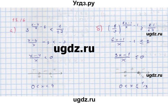ГДЗ (Решебник к задачнику) по алгебре 11 класс (Учебник, Задачник ) Мордкович А.Г. / § 13 номер / 13.16