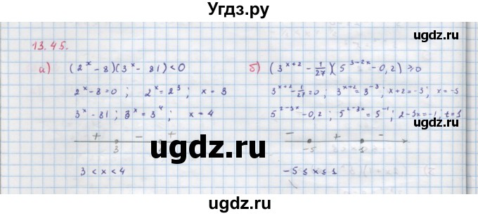 ГДЗ (Решебник к задачнику) по алгебре 11 класс (Учебник, Задачник ) Мордкович А.Г. / § 13 номер / 13.45
