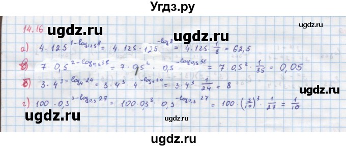 ГДЗ (Решебник к задачнику) по алгебре 11 класс (Учебник, Задачник ) Мордкович А.Г. / § 14 номер / 14.16