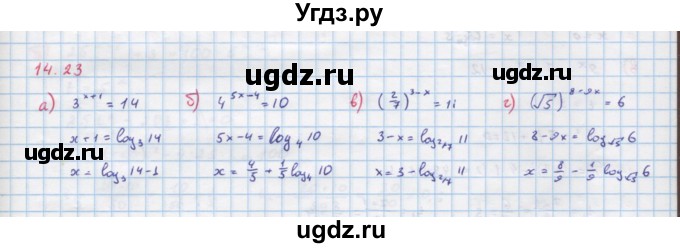 ГДЗ (Решебник к задачнику) по алгебре 11 класс (Учебник, Задачник ) Мордкович А.Г. / § 14 номер / 14.23