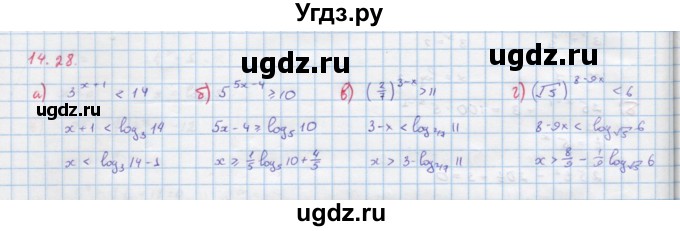 ГДЗ (Решебник к задачнику) по алгебре 11 класс (Учебник, Задачник ) Мордкович А.Г. / § 14 номер / 14.28