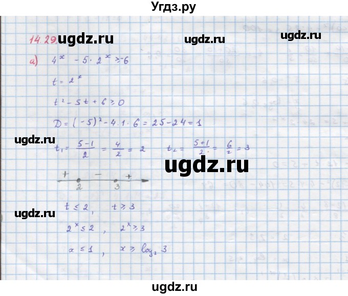 ГДЗ (Решебник к задачнику) по алгебре 11 класс (Учебник, Задачник ) Мордкович А.Г. / § 14 номер / 14.29