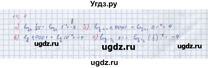ГДЗ (Решебник к задачнику) по алгебре 11 класс (Учебник, Задачник ) Мордкович А.Г. / § 14 номер / 14.4