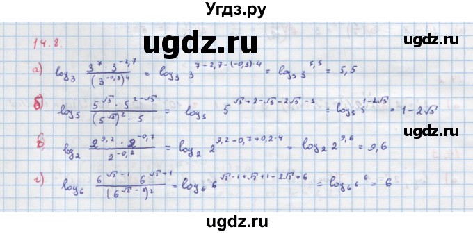 ГДЗ (Решебник к задачнику) по алгебре 11 класс (Учебник, Задачник ) Мордкович А.Г. / § 14 номер / 14.8