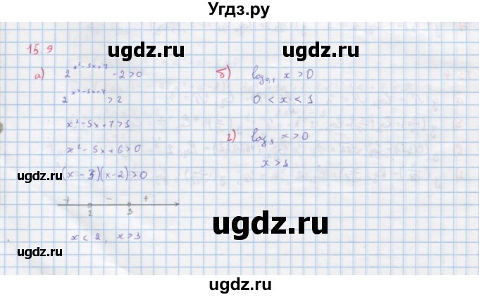 ГДЗ (Решебник к задачнику) по алгебре 11 класс (Учебник, Задачник ) Мордкович А.Г. / § 15 номер / 15.9