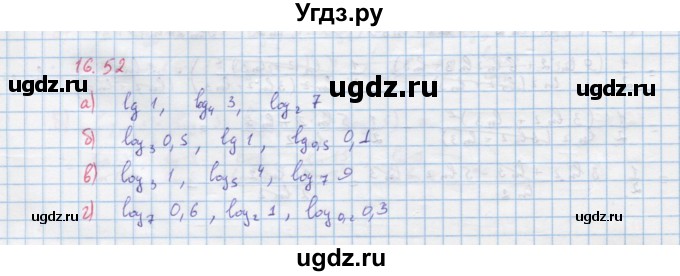 ГДЗ (Решебник к задачнику) по алгебре 11 класс (Учебник, Задачник ) Мордкович А.Г. / § 16 номер / 16.52