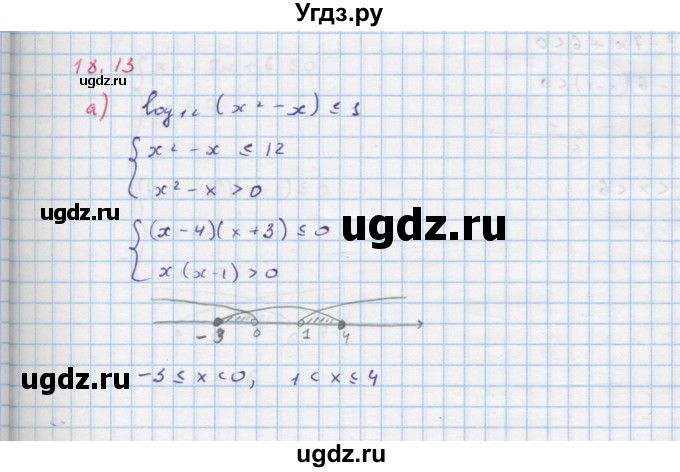 ГДЗ (Решебник к задачнику) по алгебре 11 класс (Учебник, Задачник ) Мордкович А.Г. / § 18 номер / 18.13