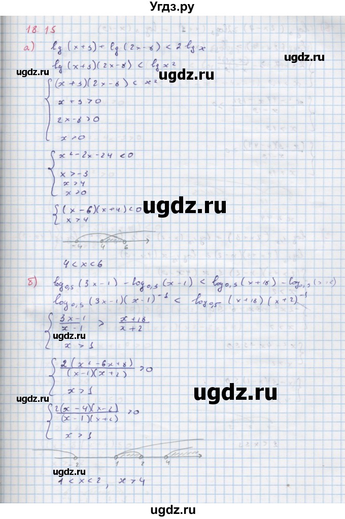 ГДЗ (Решебник к задачнику) по алгебре 11 класс (Учебник, Задачник ) Мордкович А.Г. / § 18 номер / 18.15