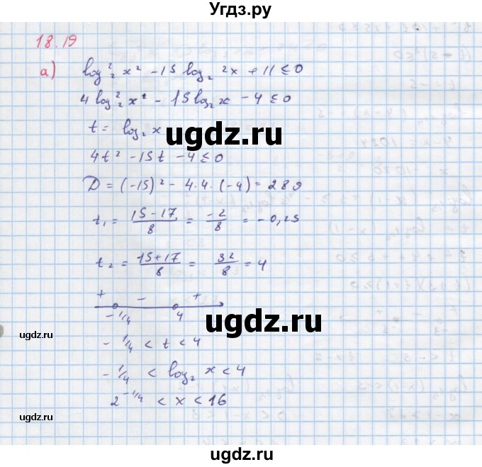 ГДЗ (Решебник к задачнику) по алгебре 11 класс (Учебник, Задачник ) Мордкович А.Г. / § 18 номер / 18.19