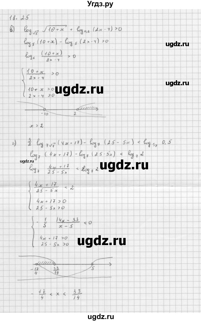 ГДЗ (Решебник к задачнику) по алгебре 11 класс (Учебник, Задачник ) Мордкович А.Г. / § 18 номер / 18.25(продолжение 2)