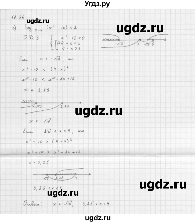 ГДЗ (Решебник к задачнику) по алгебре 11 класс (Учебник, Задачник ) Мордкович А.Г. / § 18 номер / 18.36(продолжение 3)