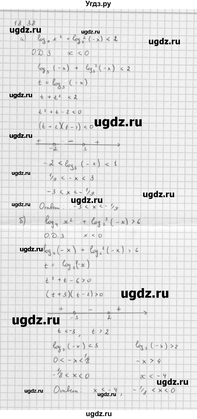 ГДЗ (Решебник к задачнику) по алгебре 11 класс (Учебник, Задачник ) Мордкович А.Г. / § 18 номер / 18.38
