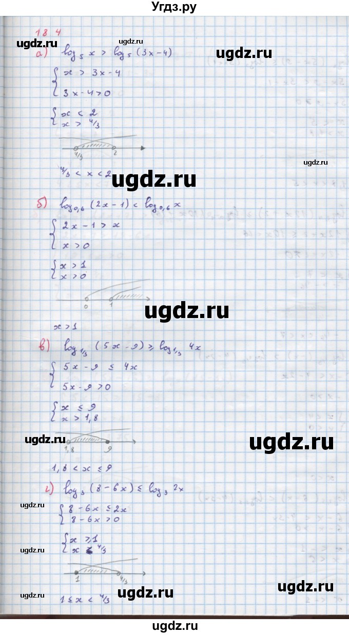 ГДЗ (Решебник к задачнику) по алгебре 11 класс (Учебник, Задачник ) Мордкович А.Г. / § 18 номер / 18.4