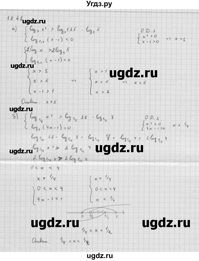 ГДЗ (Решебник к задачнику) по алгебре 11 класс (Учебник, Задачник ) Мордкович А.Г. / § 18 номер / 18.41