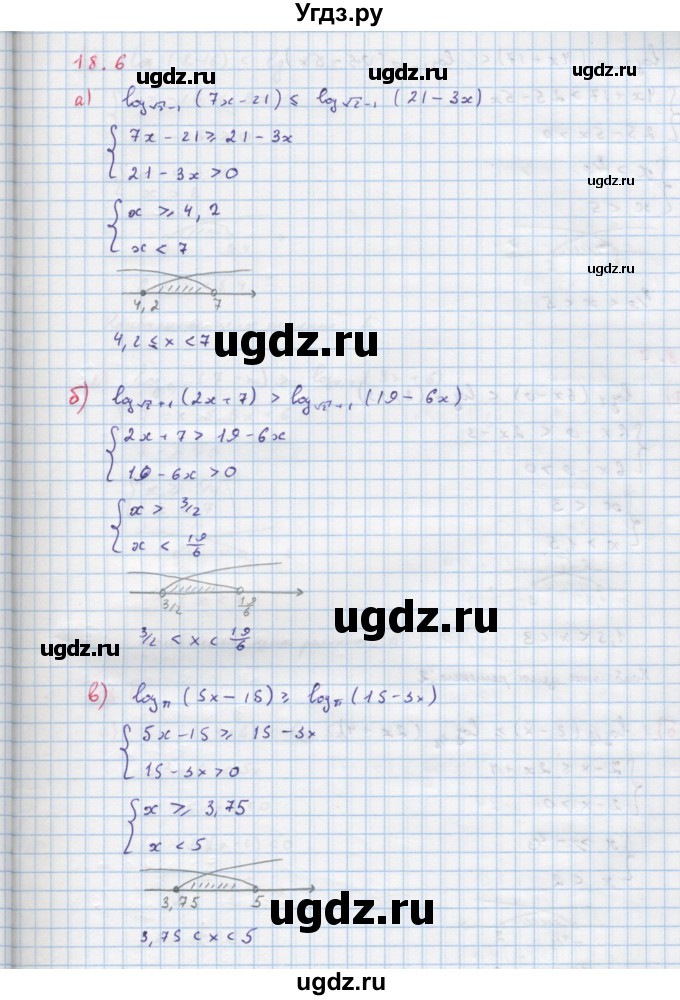 ГДЗ (Решебник к задачнику) по алгебре 11 класс (Учебник, Задачник ) Мордкович А.Г. / § 18 номер / 18.6