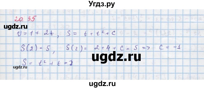 ГДЗ (Решебник к задачнику) по алгебре 11 класс (Учебник, Задачник ) Мордкович А.Г. / § 20 номер / 20.35