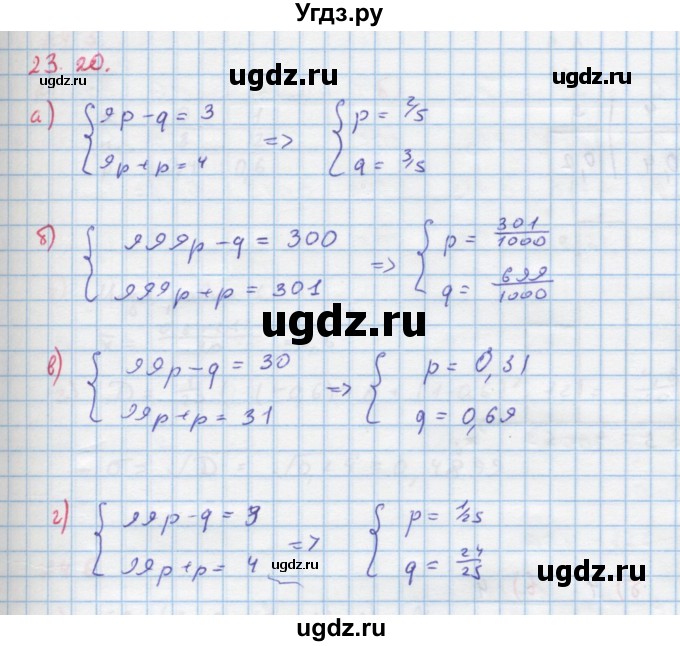 ГДЗ (Решебник к задачнику) по алгебре 11 класс (Учебник, Задачник ) Мордкович А.Г. / § 23 номер / 23.20