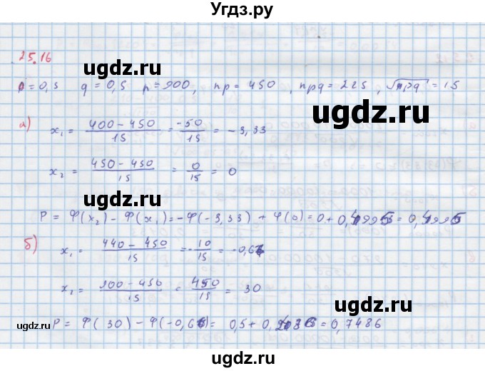 ГДЗ (Решебник к задачнику) по алгебре 11 класс (Учебник, Задачник ) Мордкович А.Г. / § 25 номер / 25.16