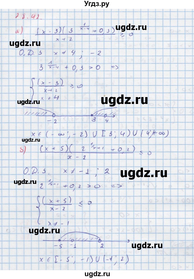 ГДЗ (Решебник к задачнику) по алгебре 11 класс (Учебник, Задачник ) Мордкович А.Г. / § 28 номер / 28.42