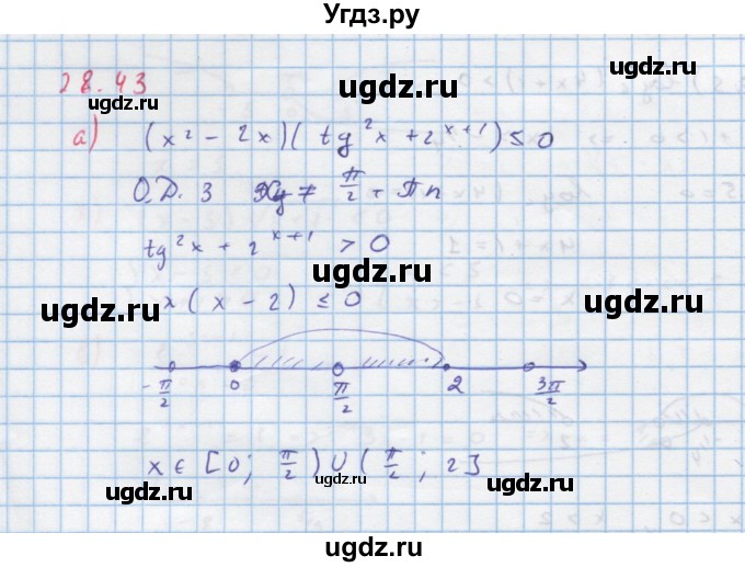 ГДЗ (Решебник к задачнику) по алгебре 11 класс (Учебник, Задачник ) Мордкович А.Г. / § 28 номер / 28.43