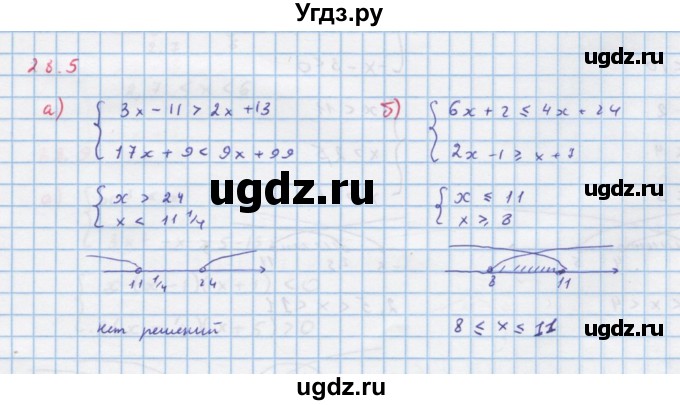 ГДЗ (Решебник к задачнику) по алгебре 11 класс (Учебник, Задачник ) Мордкович А.Г. / § 28 номер / 28.5