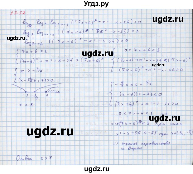 ГДЗ (Решебник к задачнику) по алгебре 11 класс (Учебник, Задачник ) Мордкович А.Г. / § 28 номер / 28.52
