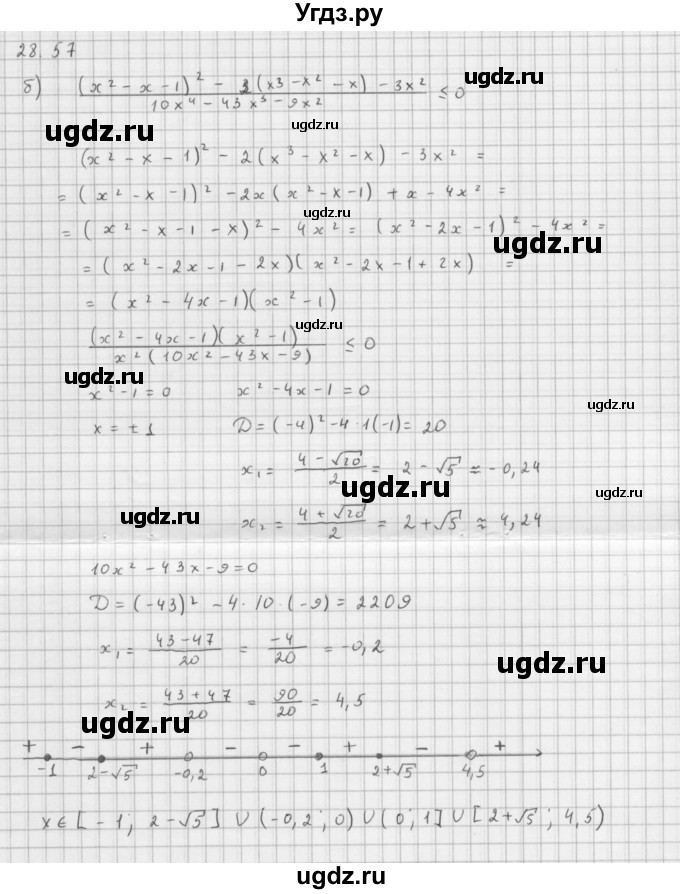 ГДЗ (Решебник к задачнику) по алгебре 11 класс (Учебник, Задачник ) Мордкович А.Г. / § 28 номер / 28.57(продолжение 2)
