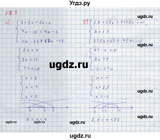 ГДЗ (Решебник к задачнику) по алгебре 11 класс (Учебник, Задачник ) Мордкович А.Г. / § 28 номер / 28.7