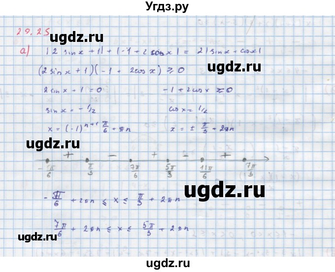 ГДЗ (Решебник к задачнику) по алгебре 11 класс (Учебник, Задачник ) Мордкович А.Г. / § 29 номер / 29.25