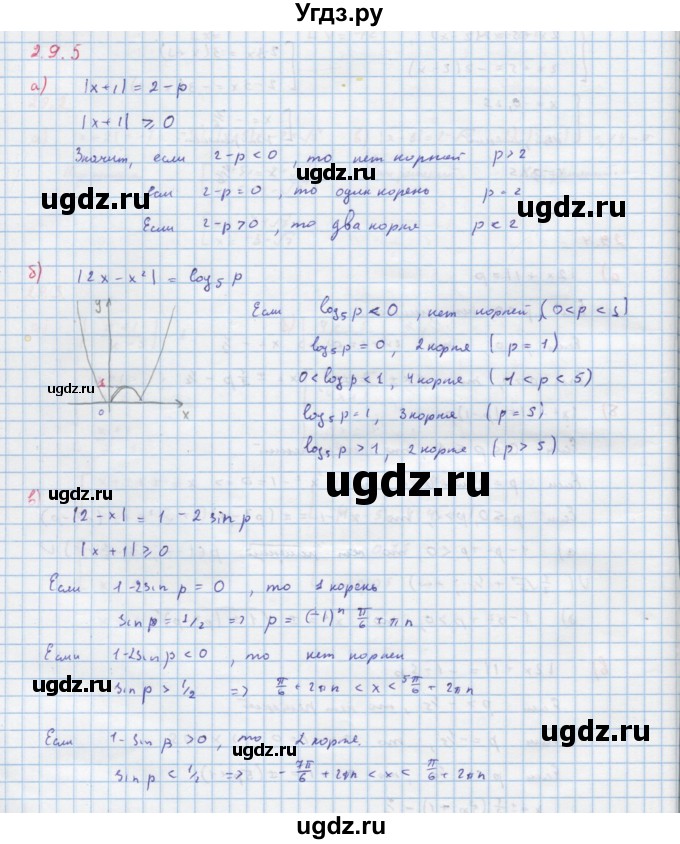ГДЗ (Решебник к задачнику) по алгебре 11 класс (Учебник, Задачник ) Мордкович А.Г. / § 29 номер / 29.5