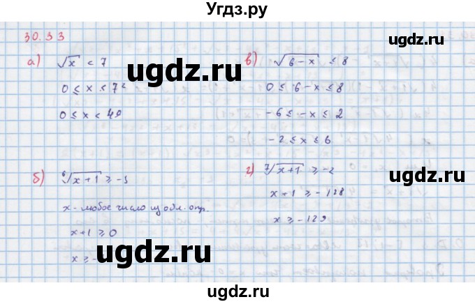 ГДЗ (Решебник к задачнику) по алгебре 11 класс (Учебник, Задачник ) Мордкович А.Г. / § 30 номер / 30.33