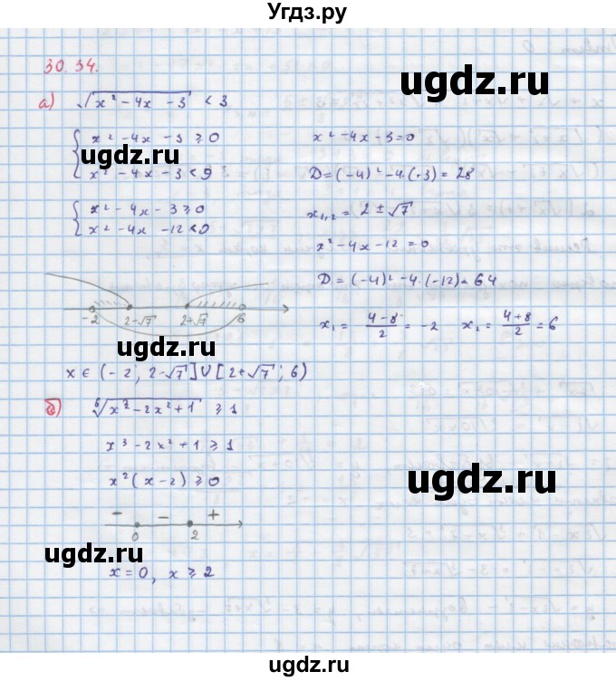 ГДЗ (Решебник к задачнику) по алгебре 11 класс (Учебник, Задачник ) Мордкович А.Г. / § 30 номер / 30.34