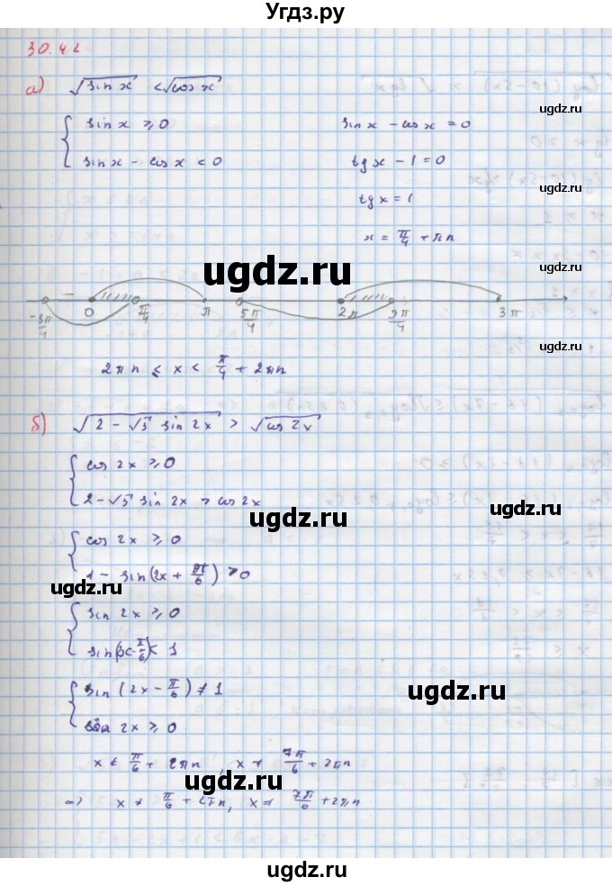 ГДЗ (Решебник к задачнику) по алгебре 11 класс (Учебник, Задачник ) Мордкович А.Г. / § 30 номер / 30.42