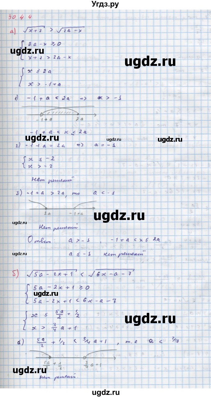 ГДЗ (Решебник к задачнику) по алгебре 11 класс (Учебник, Задачник ) Мордкович А.Г. / § 30 номер / 30.44