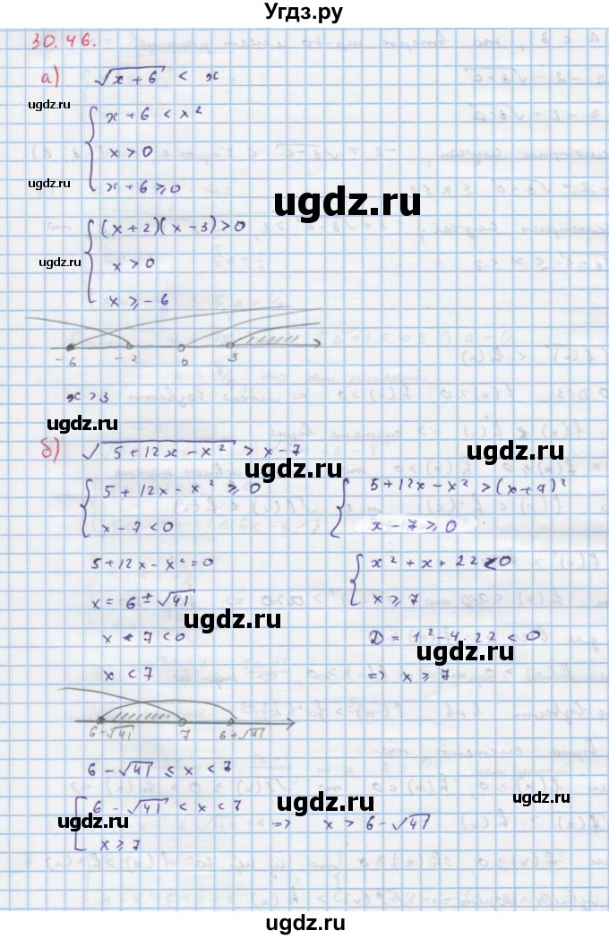 ГДЗ (Решебник к задачнику) по алгебре 11 класс (Учебник, Задачник ) Мордкович А.Г. / § 30 номер / 30.46